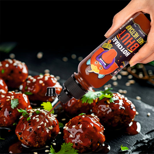 Bhut-Spiked Smoky Baked Meatballs (or Vegballs)