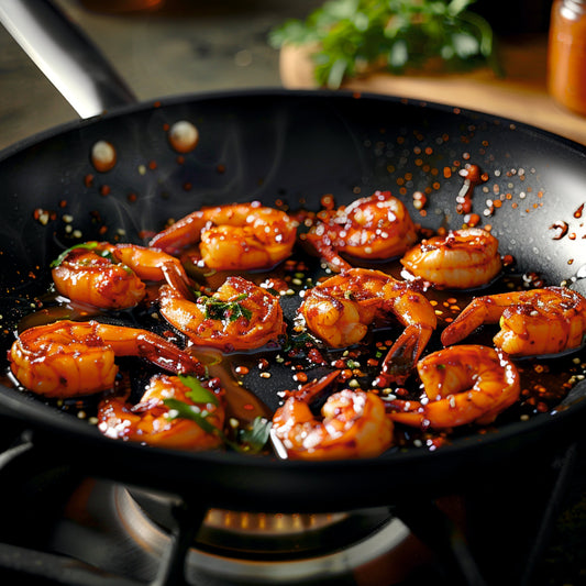 Naga Sriracha – Honey Sriracha Prawns: A Fiery, Sweet & Sticky Delight