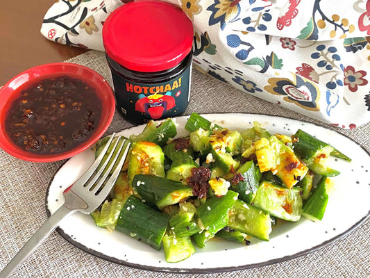 Chilli Smashed Cucumbers - Hotchaa