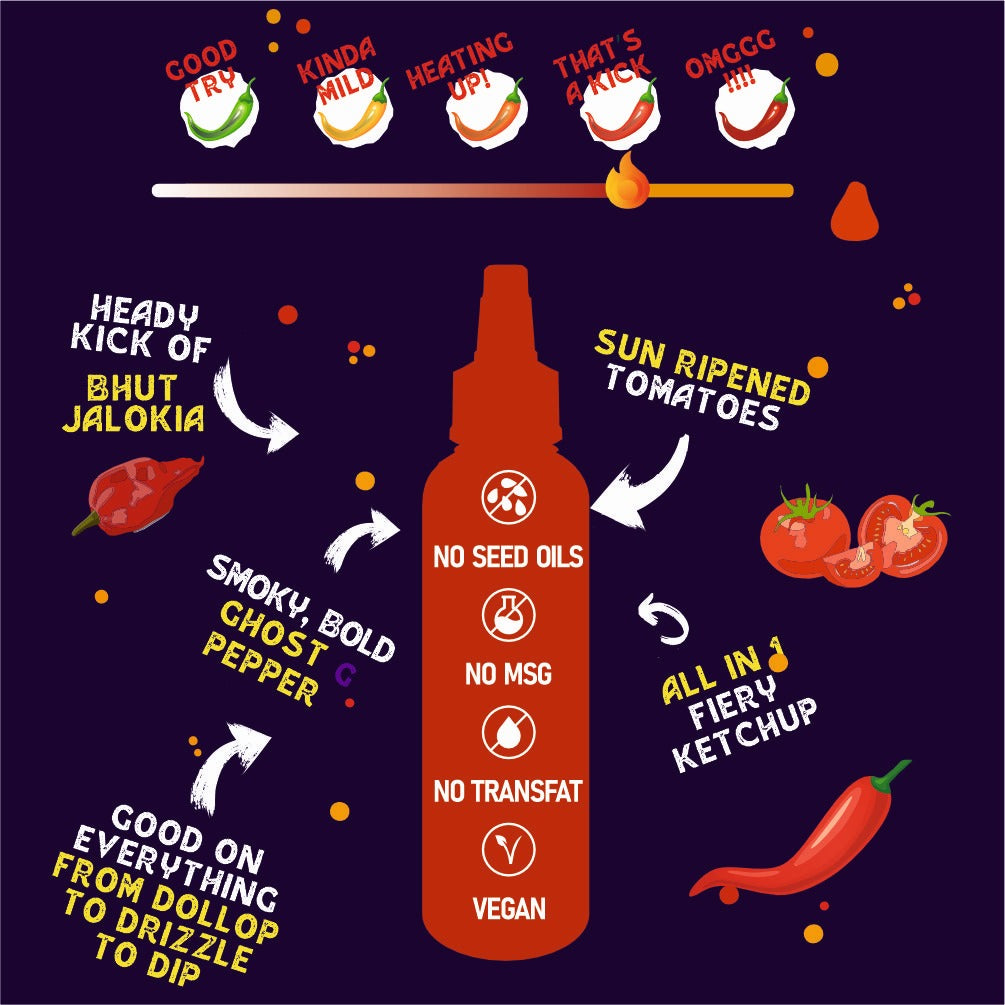 Bhut Ketchup – Bhut Jalokia, Smoky & Tangy